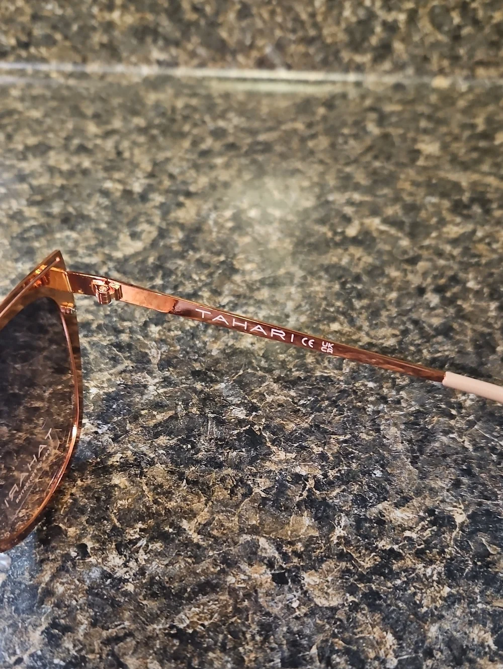 Tahari Rose Gold Cat Eye Gradient Lens Sunglasses BNWT